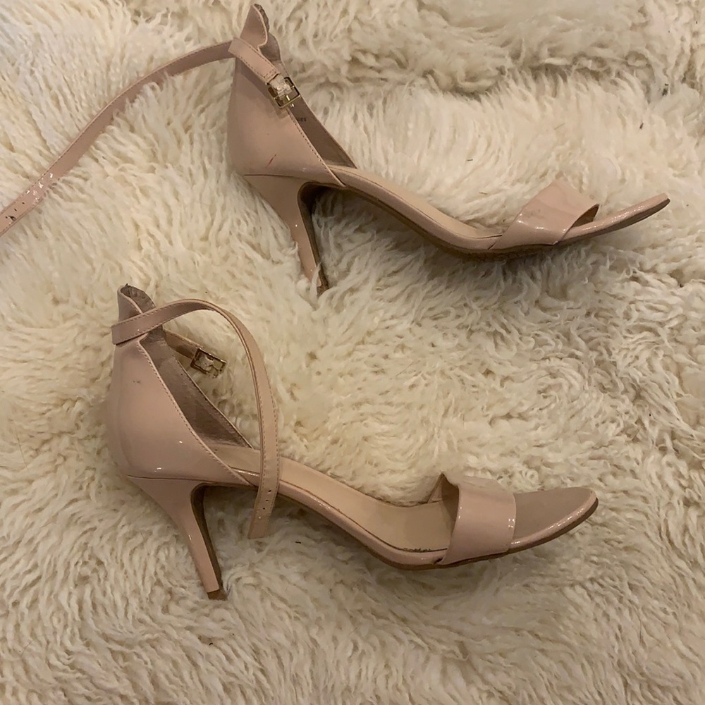 Strappy nude heels